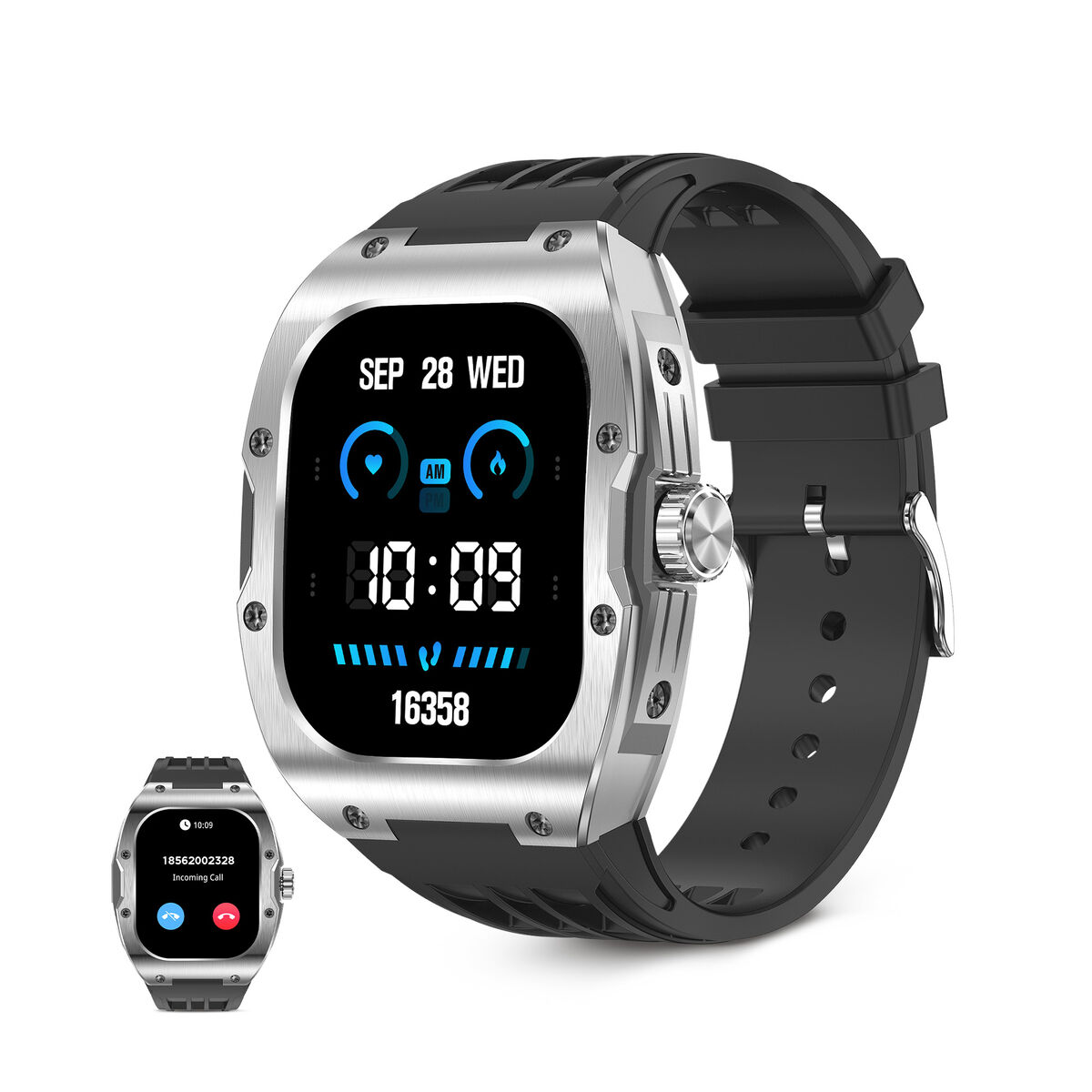 Smartwatch KSIX Hero Black 1,95" 45 mm