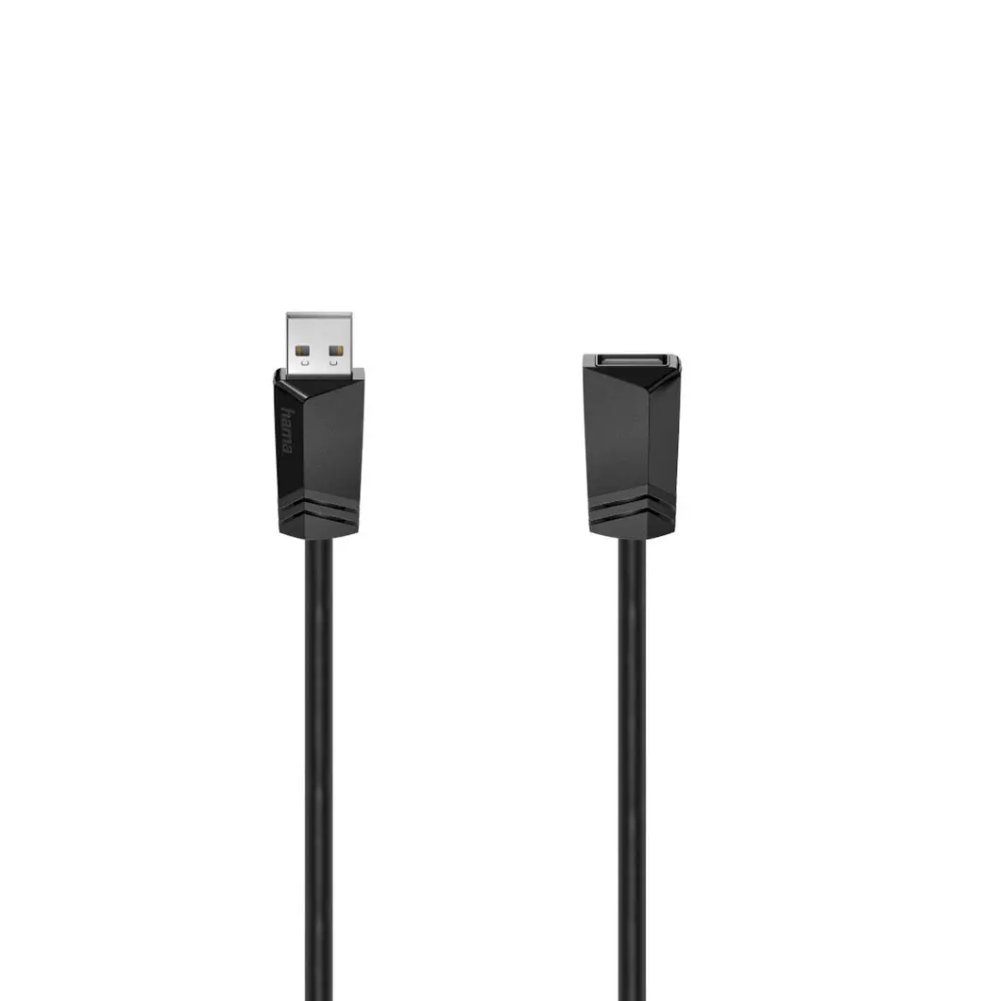 USB Cable Hama 00200620 Black Male Plug/Socket