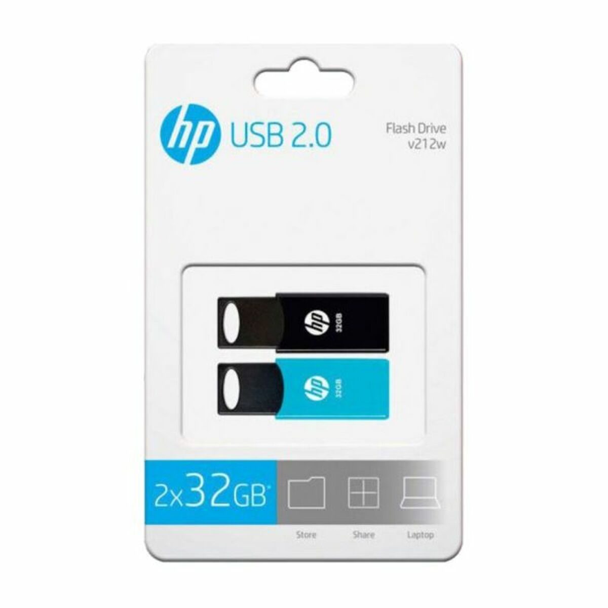 USB stick HP 212 USB 2.0 (2 uds) 32 GB