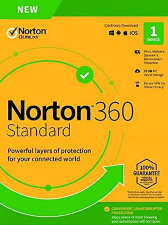Norton Antivirus 360 Standard - (1 Device, 1 Year) AU & NZ