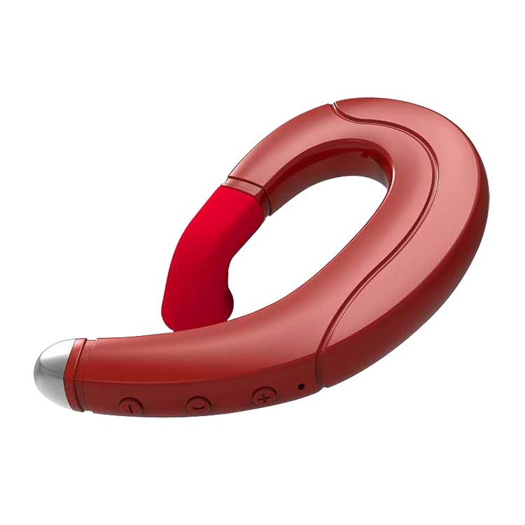 Bone Conduction Bluetooth Headset Wireless In-ear Red Single Ear
